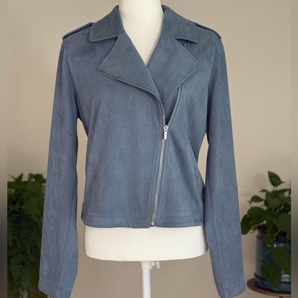 Women's Blue Suede Jacket